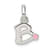 Sterling Silver Letter B with Enamel Pendant