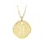 14K Yellow Gold Gemini Zodiac Disc Pendant With Chain