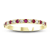 Ruby and Diamond 14k Yellow Gold Anniversary Band Ring 0.35ctw