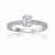 Oval and Round Moissanite Sterling Silver Ring, 0.85ctw