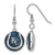 Rhodium Over Sterling Silver MLB LogoArt Kansas City Royals Enamel Earrings