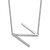 Rhodium Over 14k White Gold Sideways Diamond Initial N Pendant Cable
Link 18 Inch Necklace