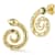 Sterling Statements 14K Yellow Gold Over Sterling Silver Cubic Zirconia
Spiral Snake Studs