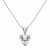 White Cubic Zirconia 14k White Gold Pendant With Chain 2.00ctw
