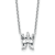 White Lab-Grown Diamond F VS 14K White Gold "W" Initial
Necklace 2.30ct