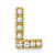 10k Yellow Gold 0.08 cttw Diamond Letter L Initial Charm