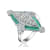 Rhodium Plated over Sterling Silver with Green Color Cubic Zirconia
Modern Ring