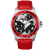 Seapro Men's Voyager Black Dial, Red Bezel, Red Leather Strap Watch