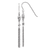Rhodium Over 14k White Gold Diamond-Cut Bead and Chain Dangle Earrings
