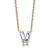 White Lab-Grown Diamond F VS 14K Yellow Gold "V" Initial
Necklace 1.80ct