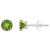 5mm Round Peridot Rhodium Over 10k White Gold Stud Earrings