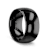 RAVEN Domed Black Tungsten Wedding Band 10mm