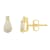 6x4mm Pear Shape Opal with Diamond Accents 14k Yellow Gold Stud Earrings