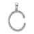 Rhodium Over 14K White Gold Diamond Letter C Initial Pendant