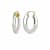 14K Yellow Gold Over Sterling Silver Flat Oval Hoops in Silver Color
Glitter and Clear