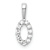 Rhodium Over 14k White Gold Diamond Number 0 Pendant