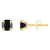5mm Cushion Black Onyx 10k Yellow Gold Stud Earrings