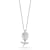 Sterling Statements Rhodium Over Sterling Silver CZ Rose Necklace