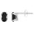 6x4mm Oval Black Onyx Rhodium Over 10k White Gold Stud Earrings