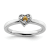 Sterling Silver Stackable Expressions Citrine Heart Ring 0.07ctw