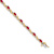 10k Yellow Gold and 10k White Gold Diamond and Ruby Bracelet