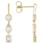 Multi-Shape Lab-Grown Diamond Dangle Earrings In 10K Gold