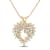 0.65ctw Diamond Heart Pendant with chain in 14k Yellow Gold