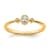 14K Yellow Gold Petite Oval Diamond Ring 0.16ctw