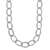 Rhodium Over Sterling Silver 18mm Oval Link 24 inch Necklace