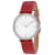 Coach Women's Audrey White Dial, Red Leather Strap Watch
