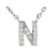 White Cubic Zirconia Rhodium Over Sterling Silver N Necklace 0.11ctw