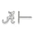Rhodium Over Sterling Silver  LogoArt University of Alabama Extra Small
Post Earrings