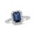 2.05ctw Sapphire and Diamond Ring in 14k White Gold