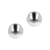 Sterling Silver Shiny Semi-Round 14mm Stud Earrings with Secure Click Backs