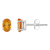 6x4mm Oval Citrine 14k White Gold Stud Earrings