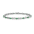 Rhodium Over 14k White Gold Diamond and Emerald Infinity Bracelet
