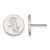 Rhodium Over Sterling Silver MLB LogoArt Chicago White Sox Post Earrings