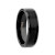 VULCAN Flat Black Tungsten Ring with Brushed Center & Polished Edges 6mm
