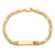 14k Yellow Gold Medical Red Enamel Figaro Link ID Bracelet