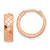 14k Rose Gold 1/2" Polished and Etched Hinged Hoop Earrings