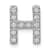 Rhodium Over 14K White Gold Diamond Letter H Initial Charm
