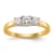 14K Two-tone Gold Lab Grown Diamond SI1/SI2, G H I, 3-Stone Engagement Ring