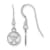 Rhodium Over Sterling Silver NHL Buffalo Sabres LogoArt Dangle Earrings