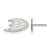 Rhodium Over Sterling Silver NHL Anaheim Ducks LogoArt Extra Small Post Earrings