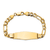 14k Yellow Gold Polished Flat Figaro Link Soft Diamond Shape ID Bracelet