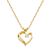 White Topaz 14k Yellow Gold Over Brass Pendant with Chain 0.13ctw