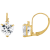 10K Yellow Gold Lab Created White Sapphire and Diamond Heart Leverback
Earrings 2.53ctw
