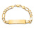 10k Yellow Gold Figaro Link ID Bracelet