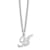 Rhodium Over Sterling Silver Letter A Initial Necklace