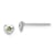 Rhodium Over Sterling Silver August Light Green Preciosa Crystal Heart Earrings